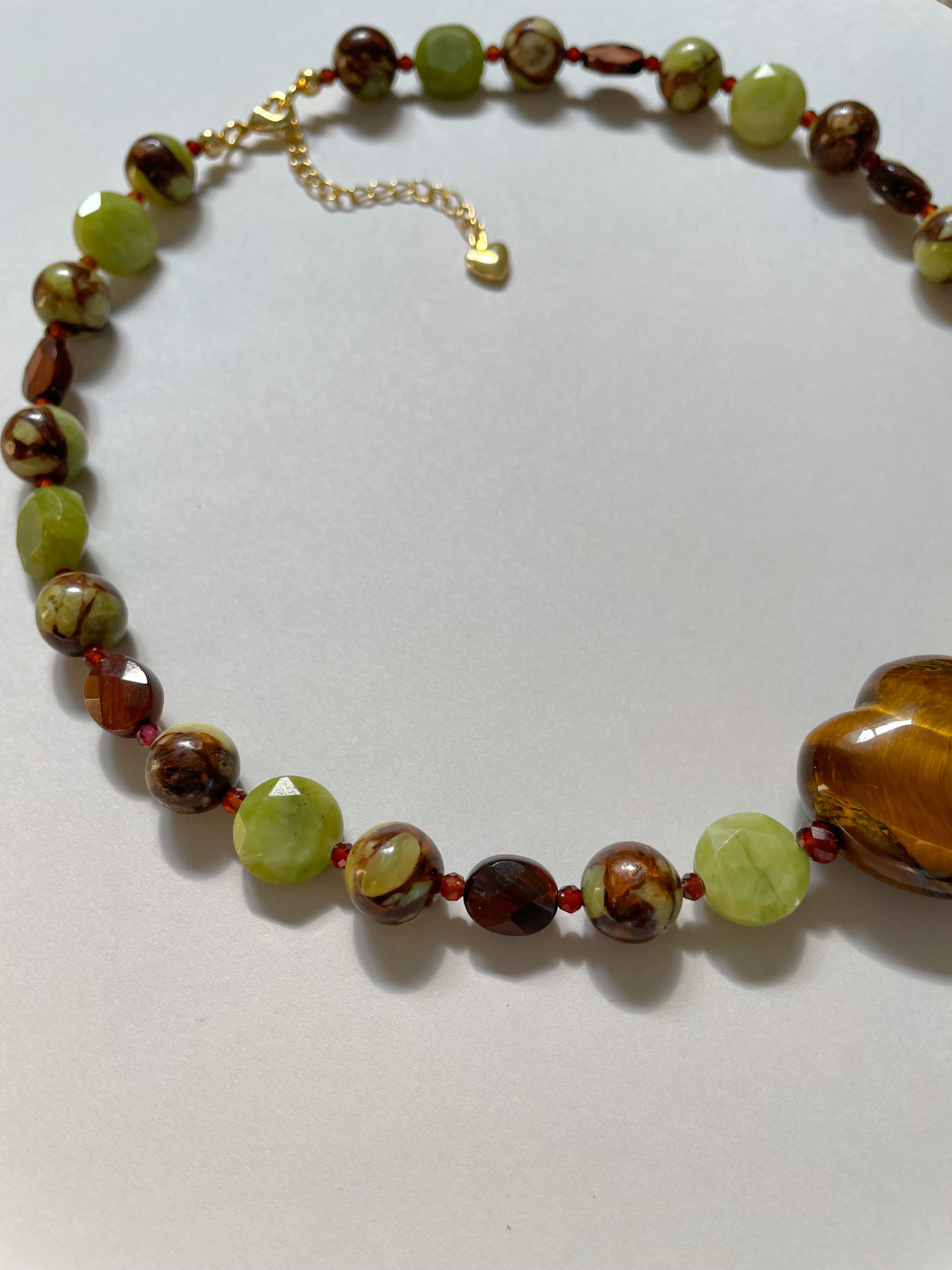Bronzite Peridot Necklace