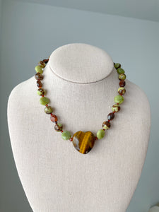 Bronzite Peridot Necklace