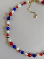 Load image into Gallery viewer, Red White and Blue Necklace
