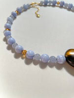 Load image into Gallery viewer, Blue Crazy Lace Agate Necklace
