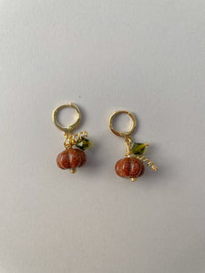 Sparkly Pumpkin Earrings