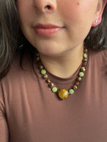 Load image into Gallery viewer, Bronzite Peridot Necklace

