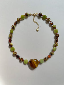 Bronzite Peridot Necklace