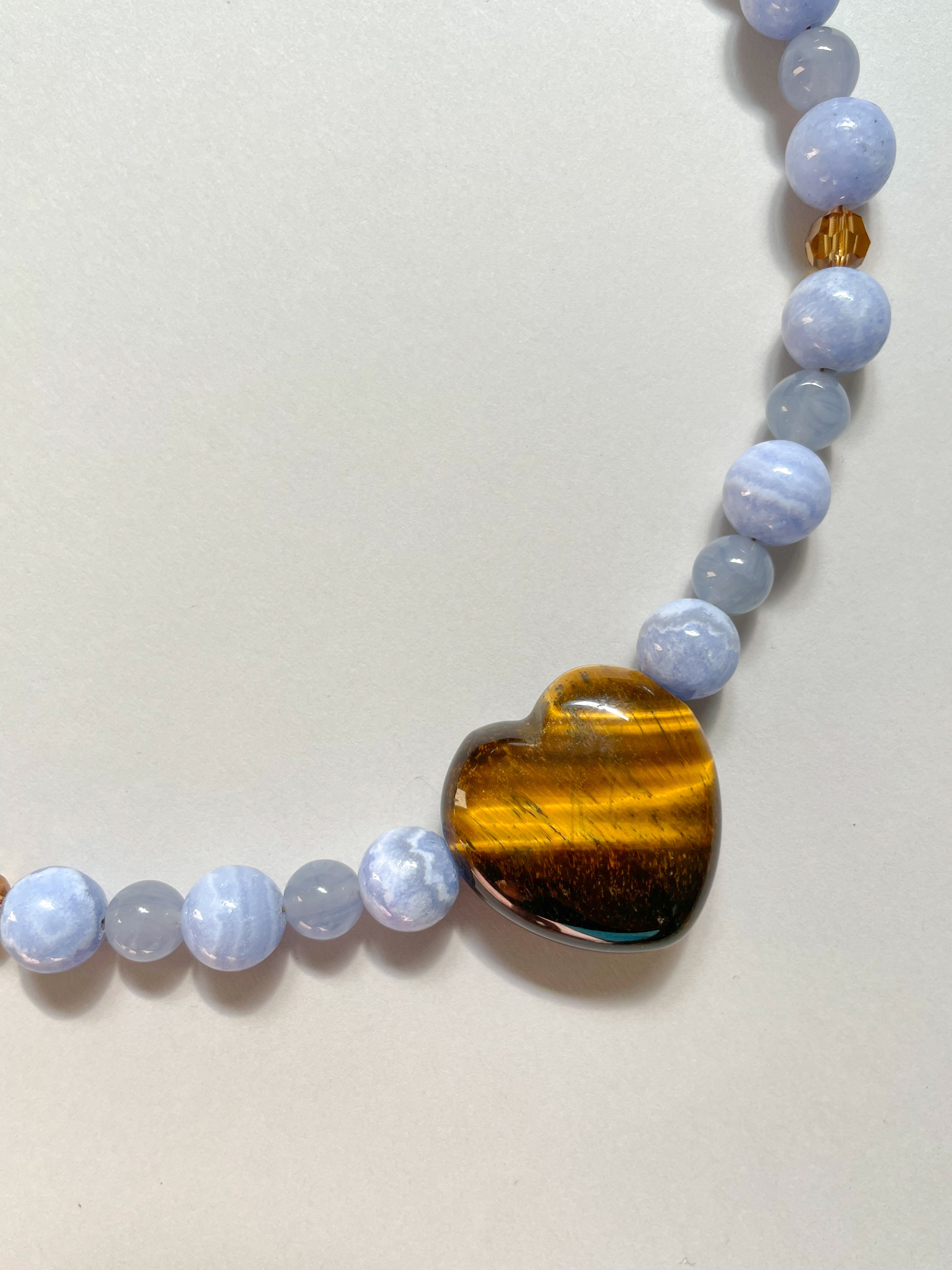 Blue Crazy Lace Agate Necklace