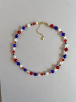 Load image into Gallery viewer, Red White and Blue Necklace
