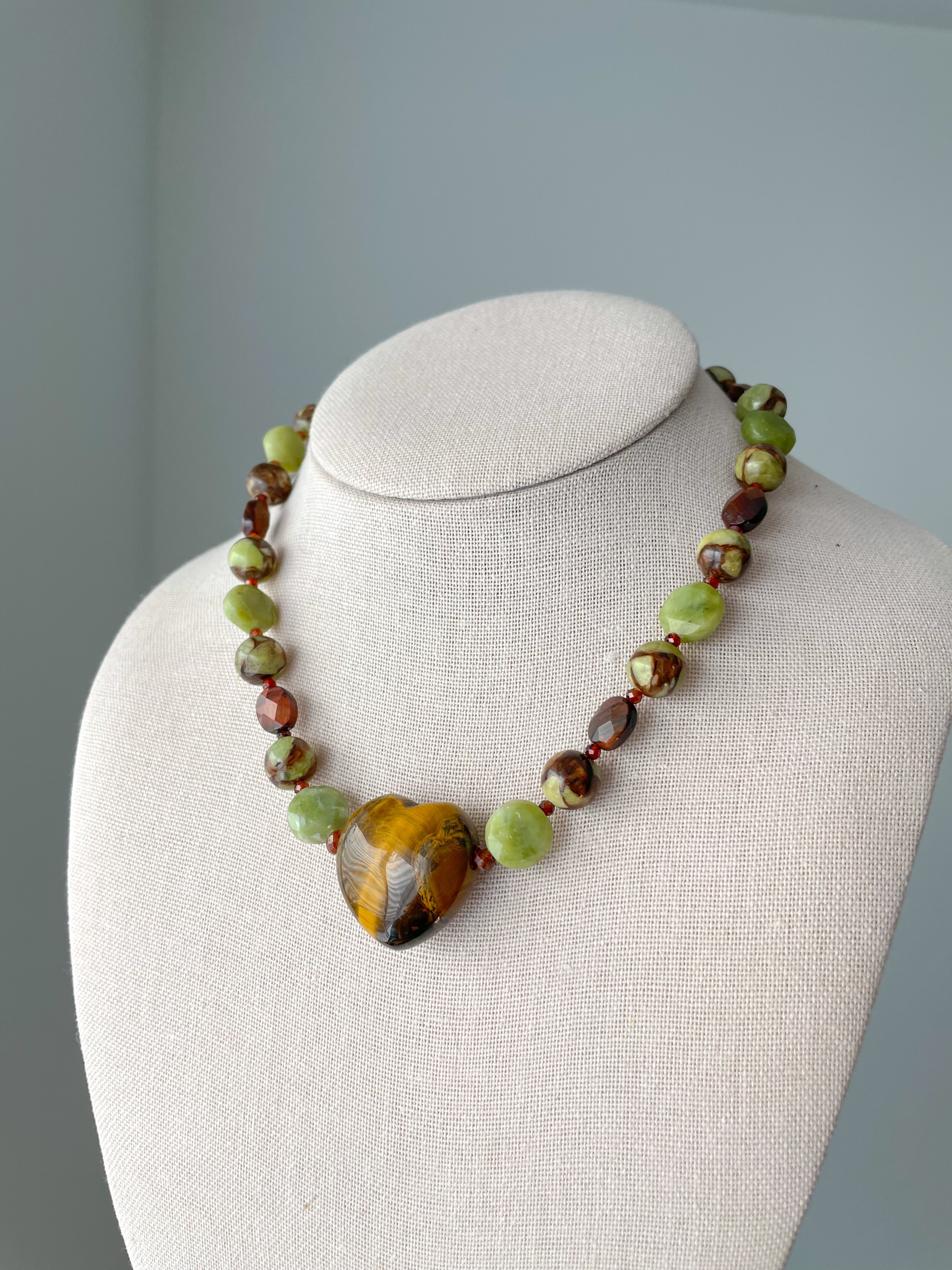 Bronzite Peridot Necklace
