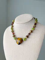 Load image into Gallery viewer, Bronzite Peridot Necklace
