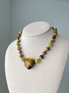 Bronzite Peridot Necklace