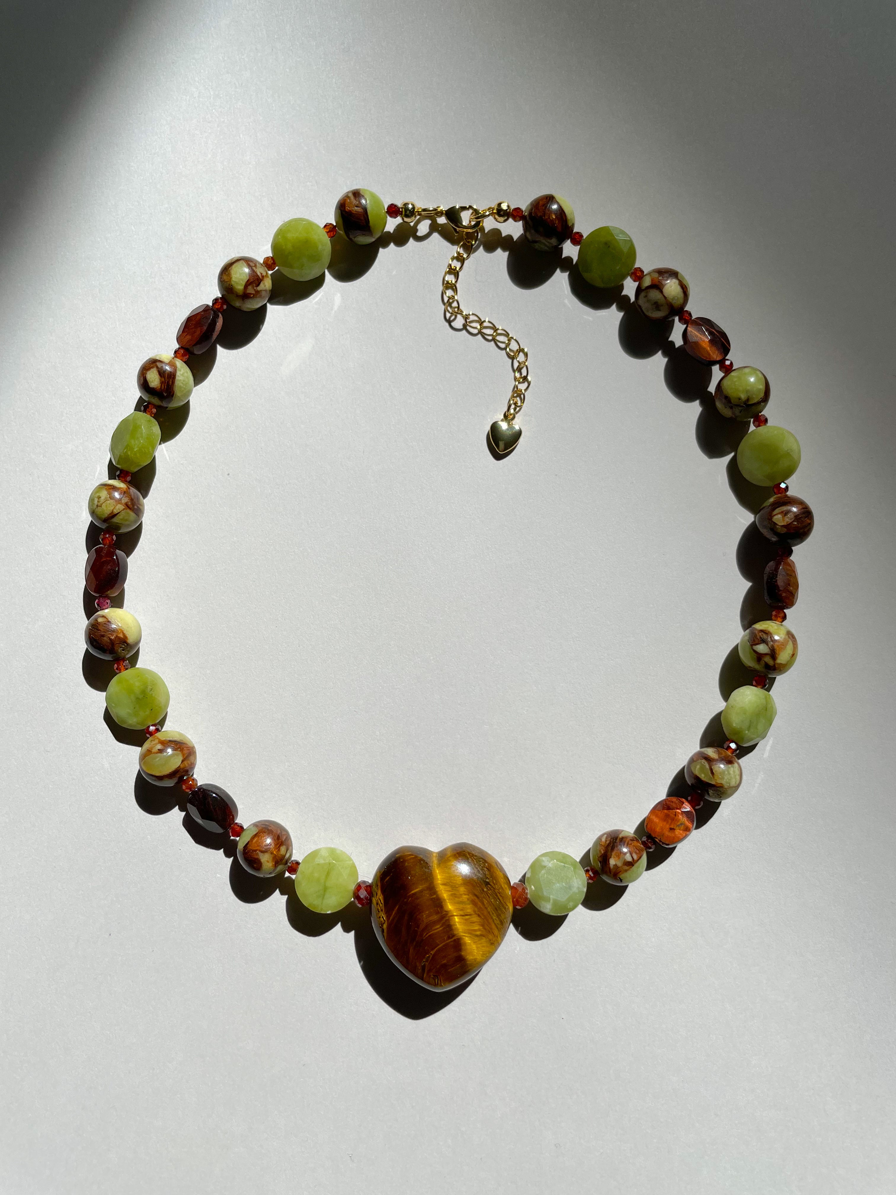 Bronzite Peridot Necklace