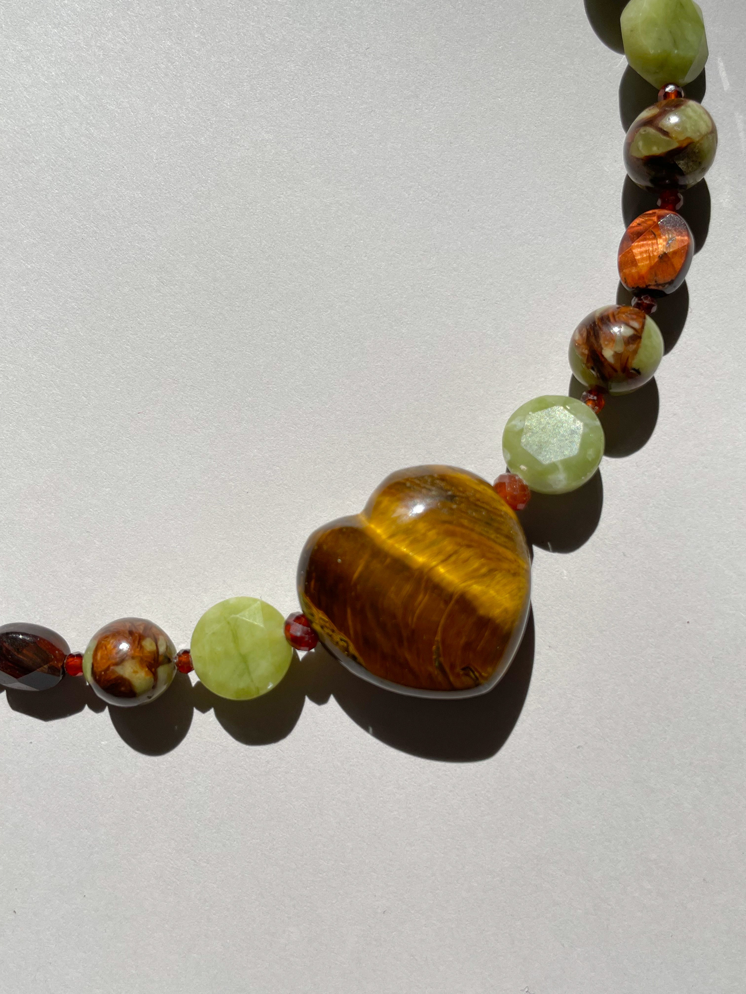 Bronzite Peridot Necklace