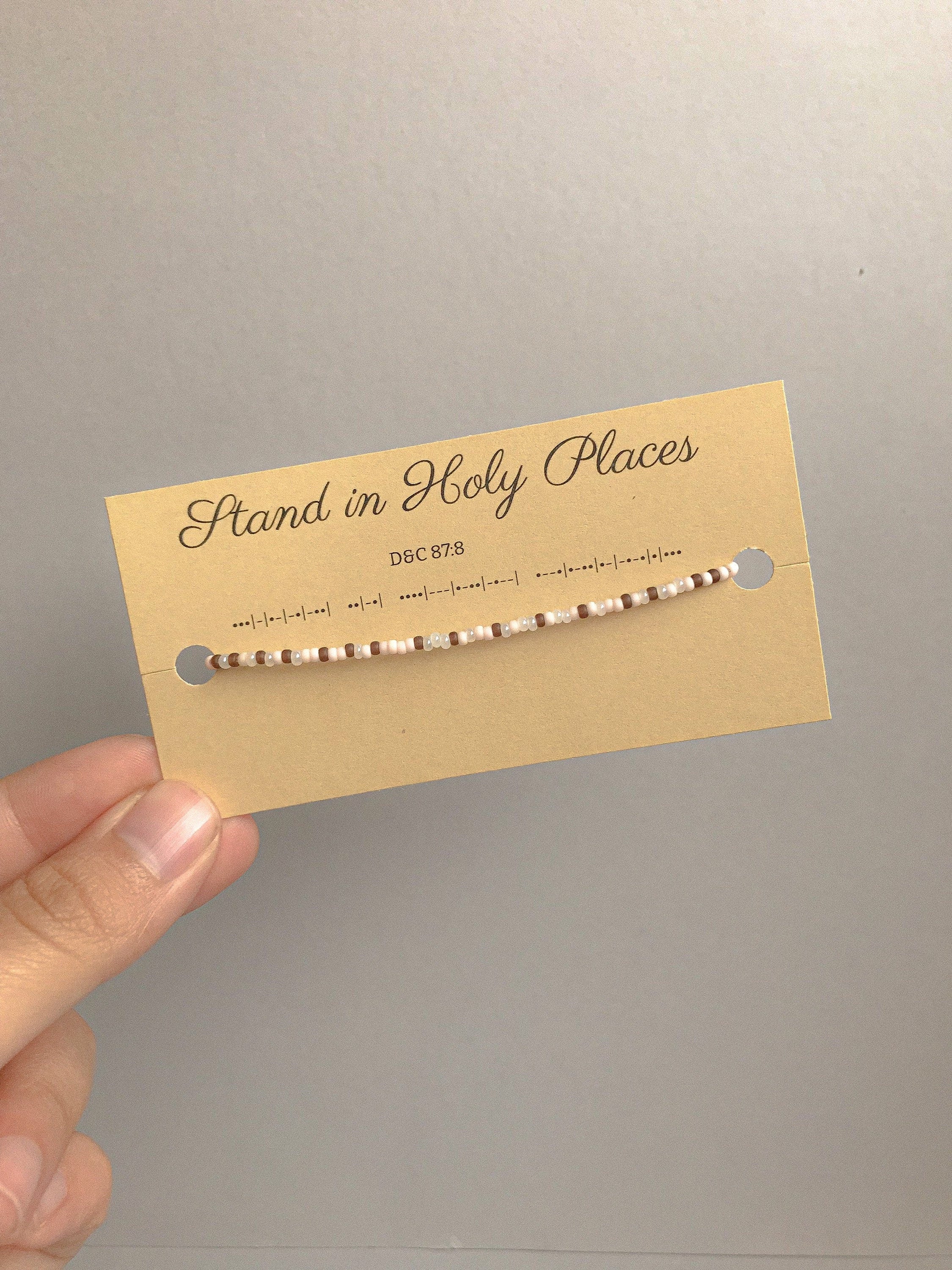 Stand in Holy Places Morse Code Bracelet