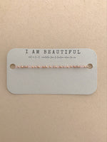 Load image into Gallery viewer, I Am Beautiful Morse Code Bracelet
