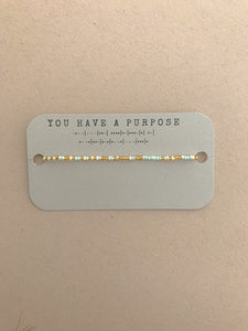 You Have a Purpose Morse Code Bracelet