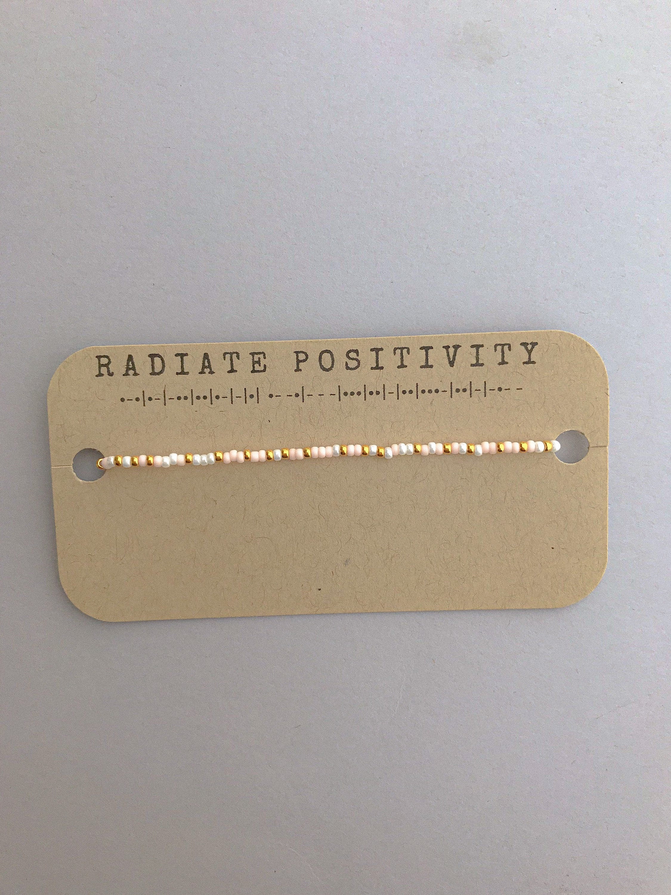 Customizable Positivity Morse Code  Bracelet