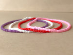 Load image into Gallery viewer, Valentine’s Solid Seed Bead Stretch Bracelet Pack
