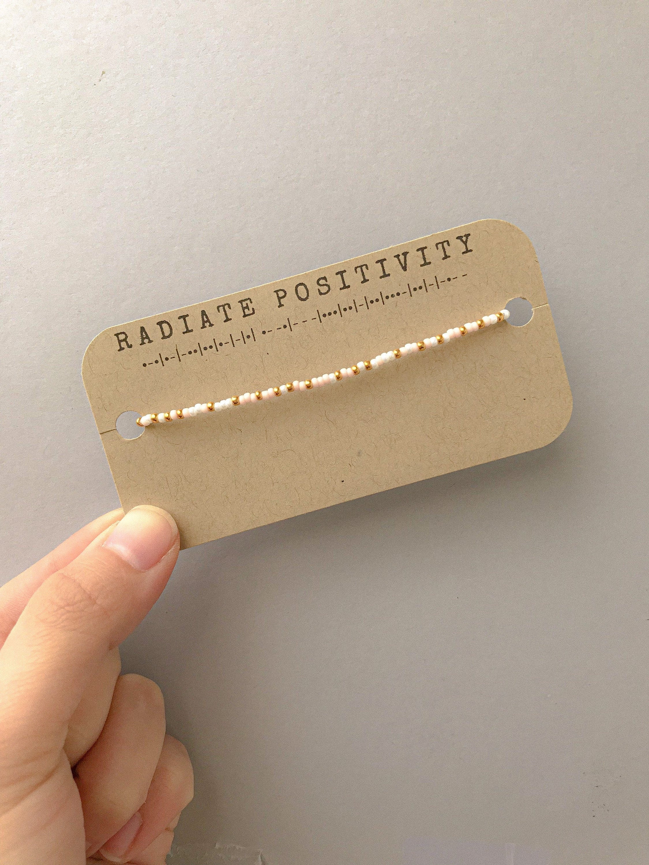 Radiate Positivity Morse Code Bracelet