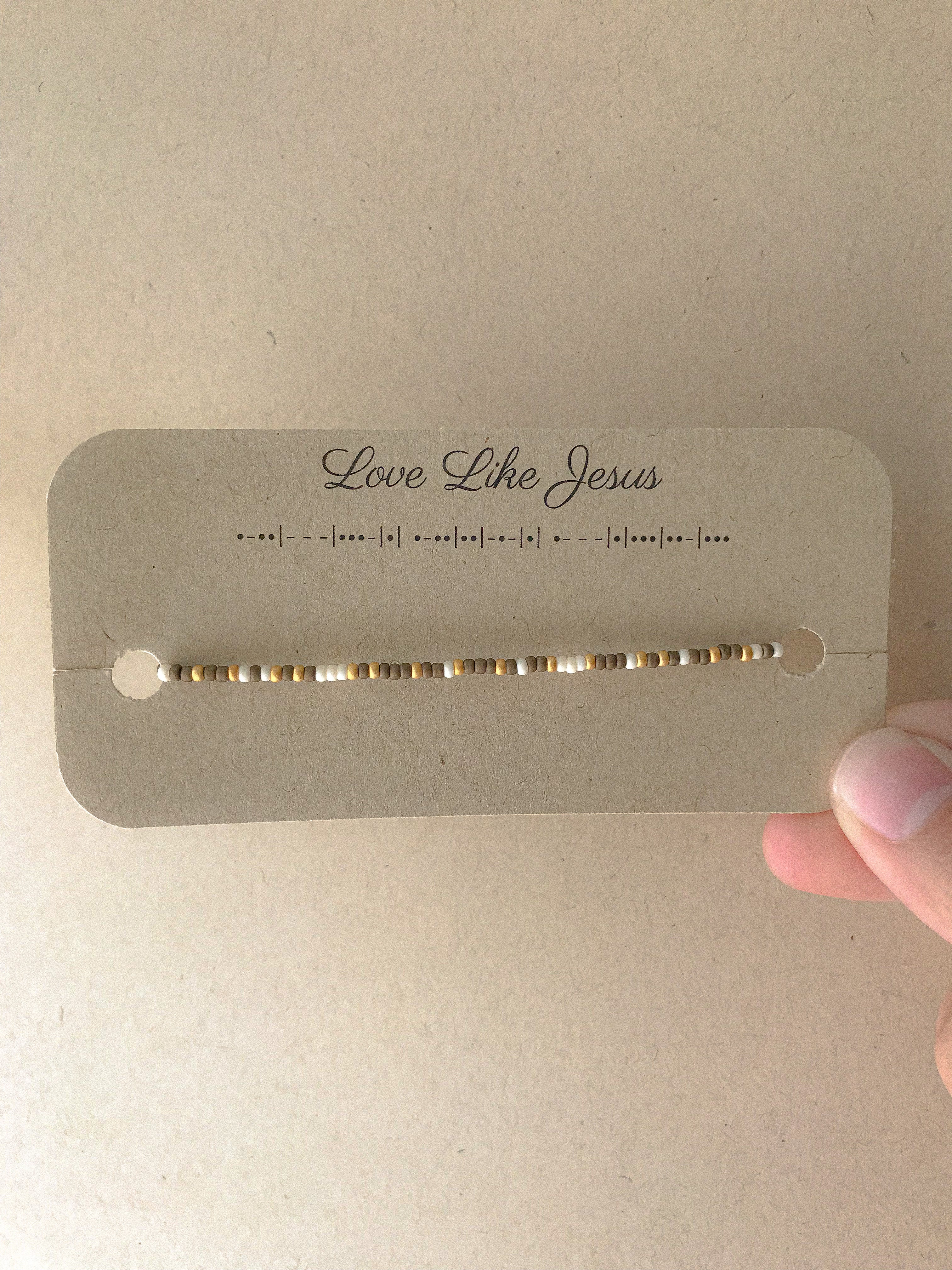 Love Like Jesus Morse Code Bracelet