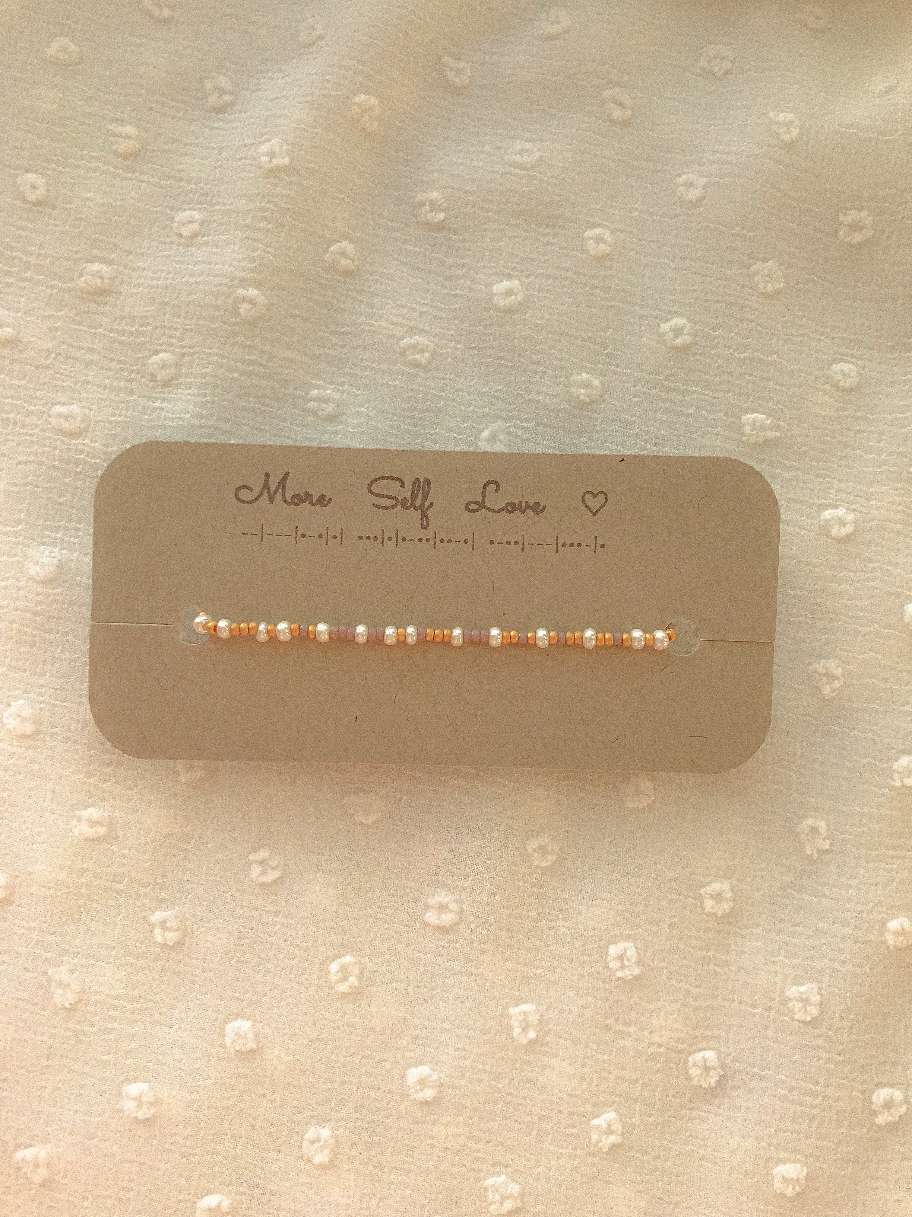 More Self Love Morse Code Bracelet