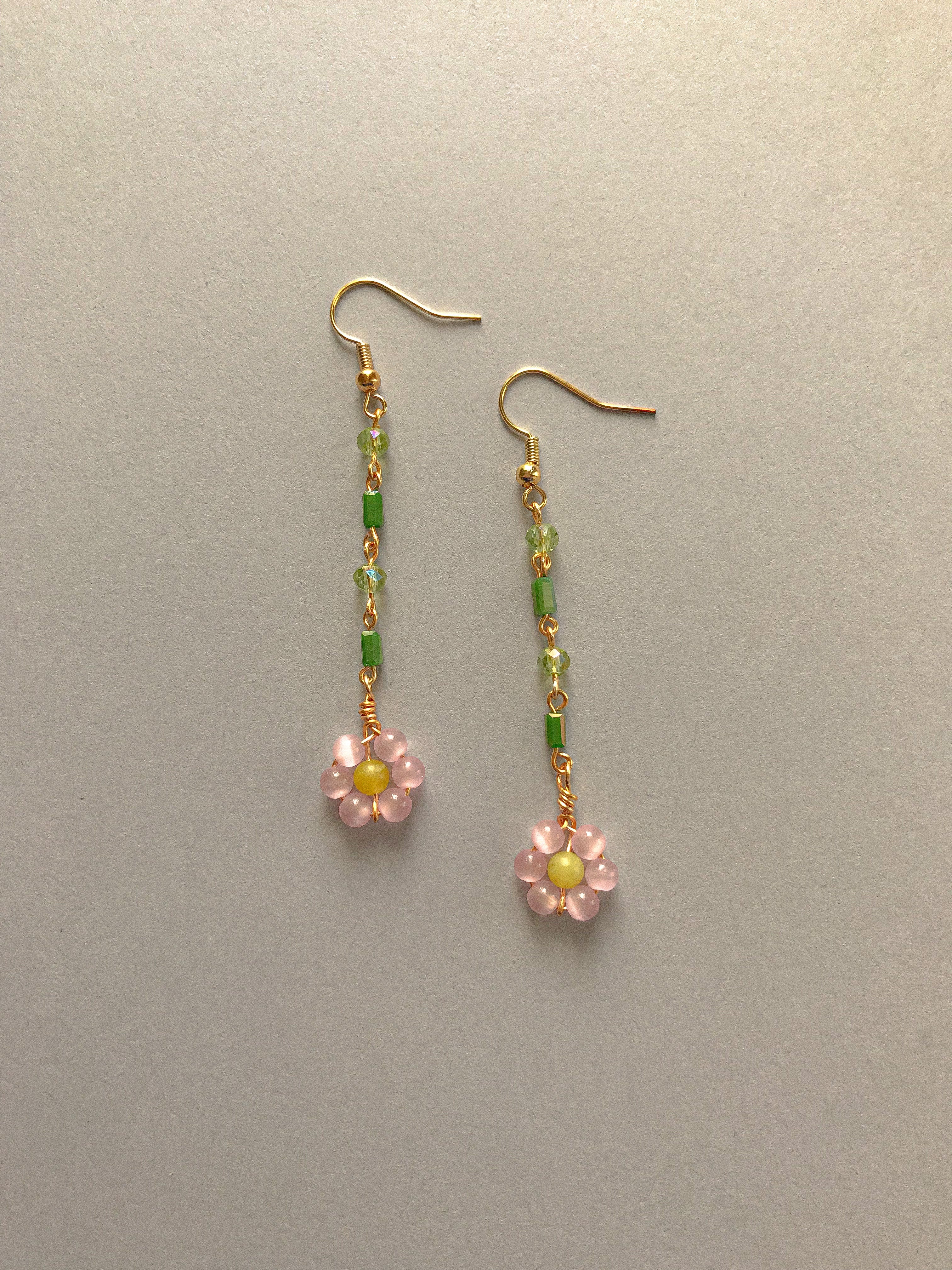 Mini Pink Cats-eye Earrings