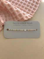 Load image into Gallery viewer, Faith Over Fear Morse Code Bracelet
