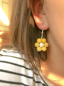 Jade Flower Earrings