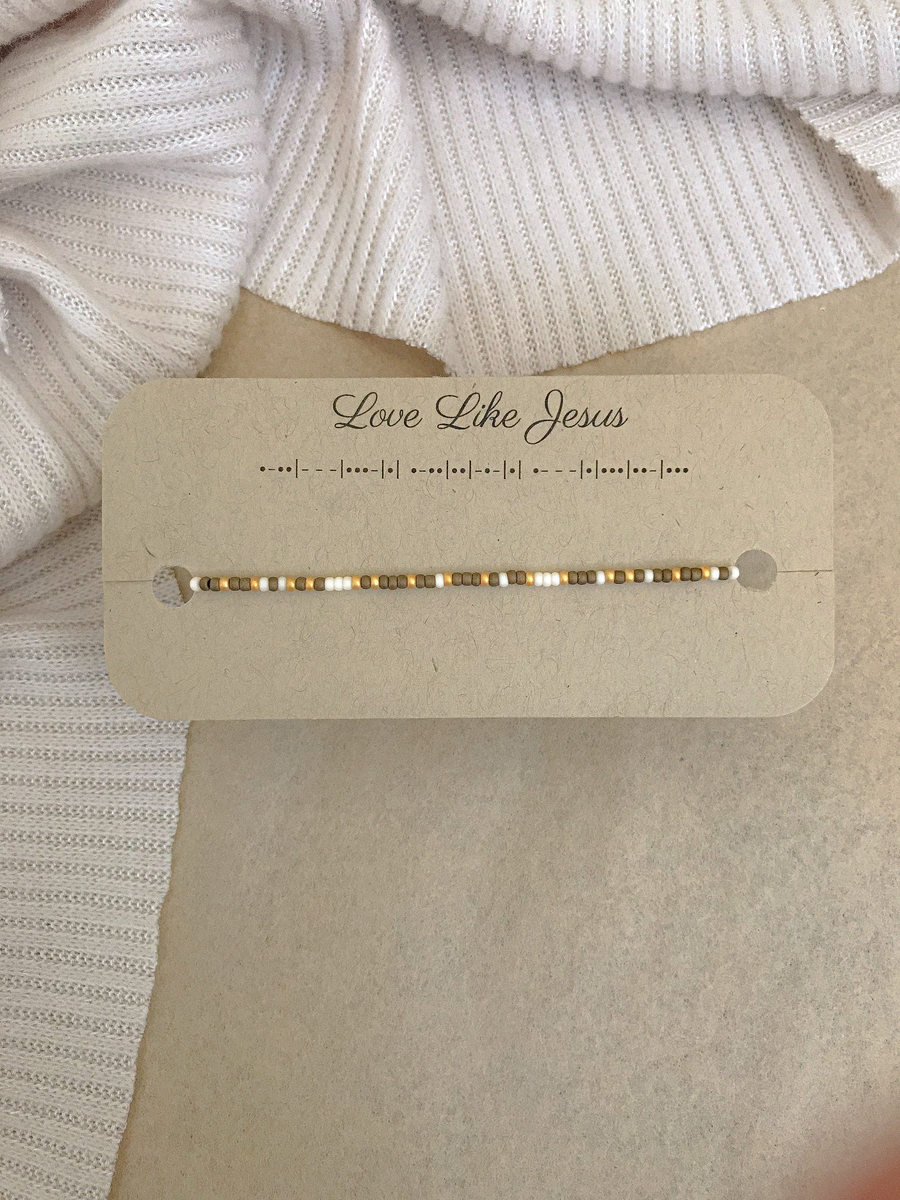 Love Like Jesus Morse Code Bracelet