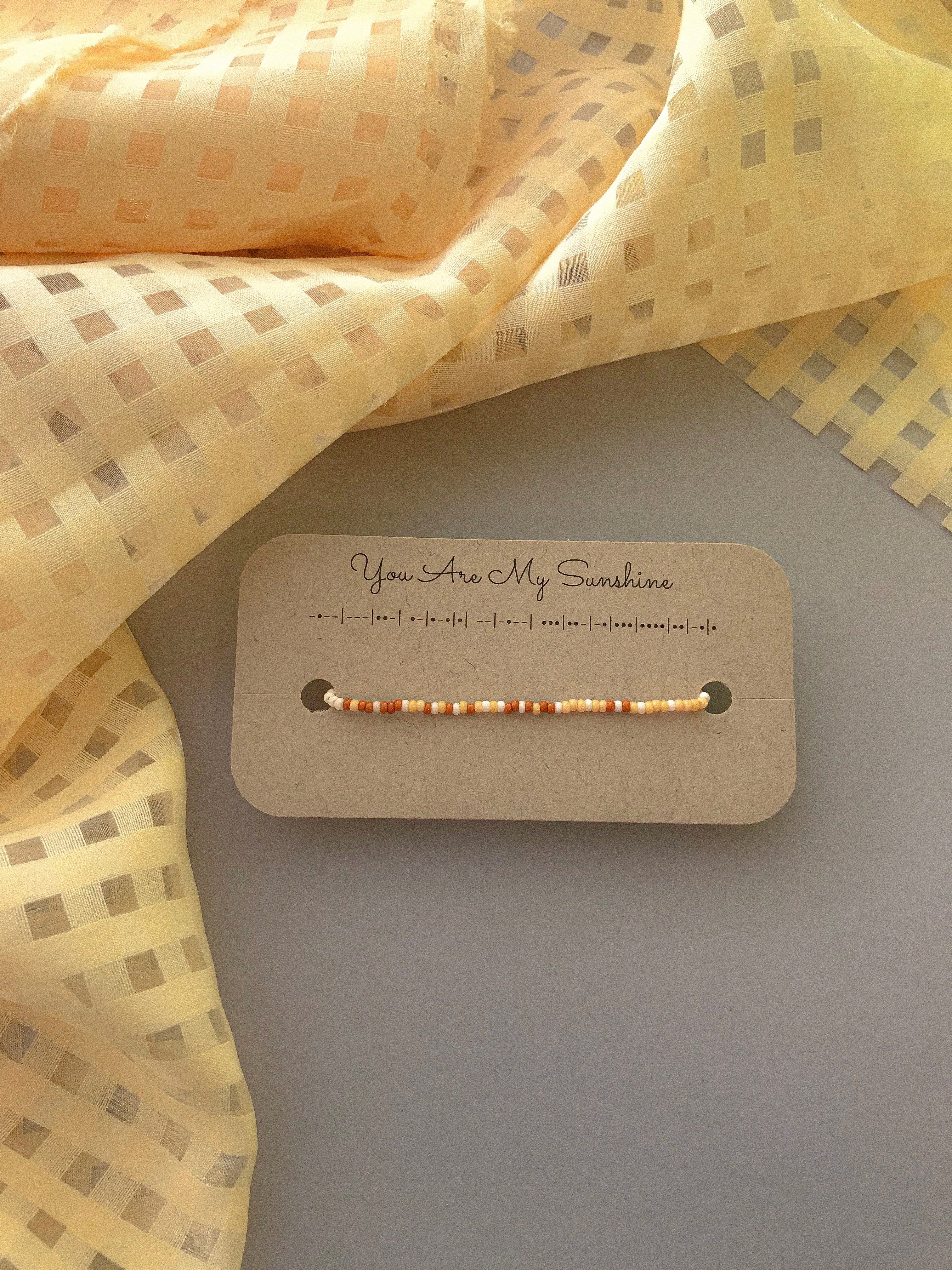 You Are my Sunshine Morse Code Bracelet